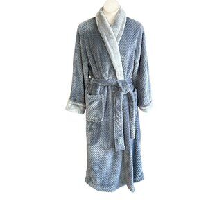 Carole Hochman Gray Plush Fleece Robe Size Large
